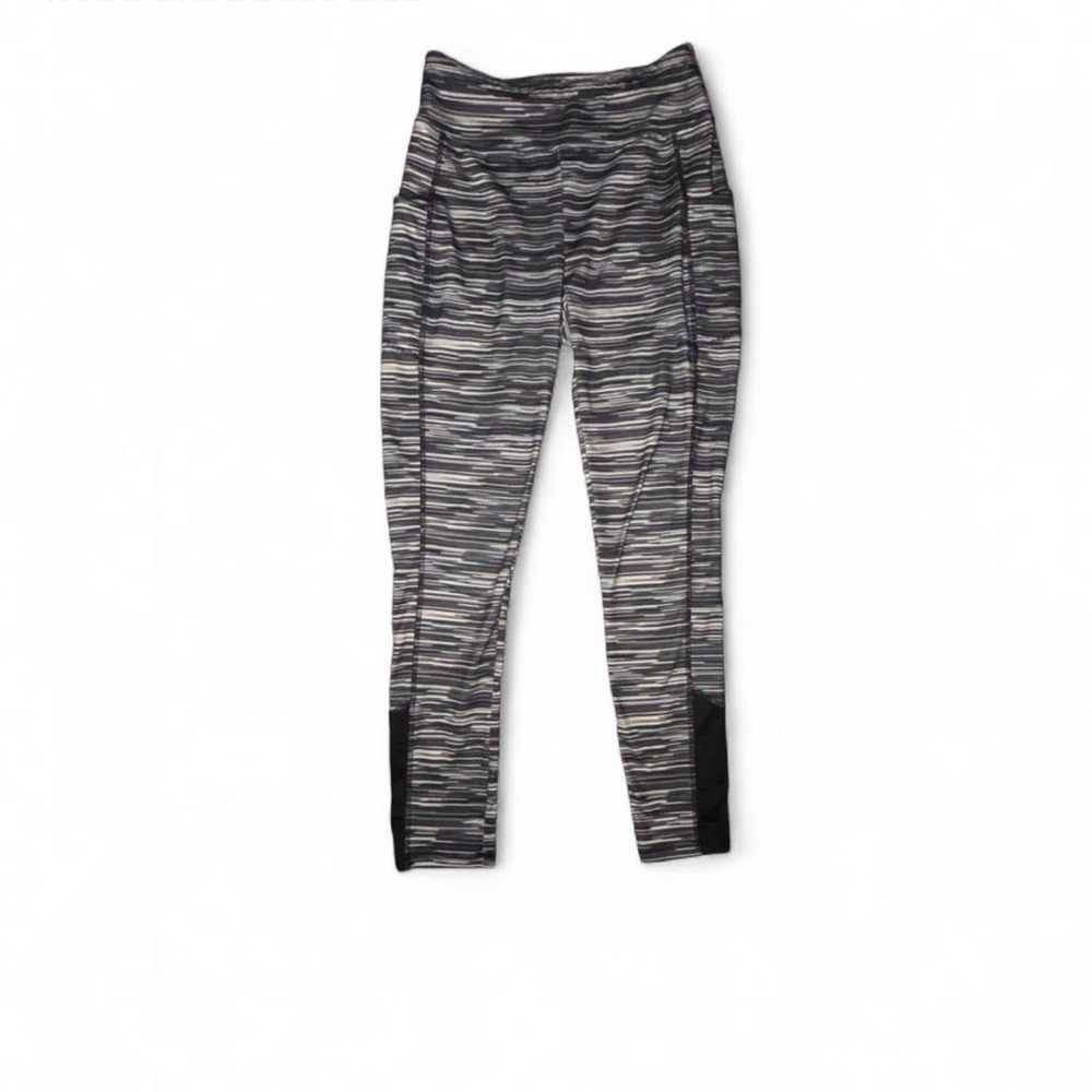 Talbots Black and White Striped Pocket Leggings